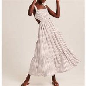 Abercrombie & Fitch White MAXI dress